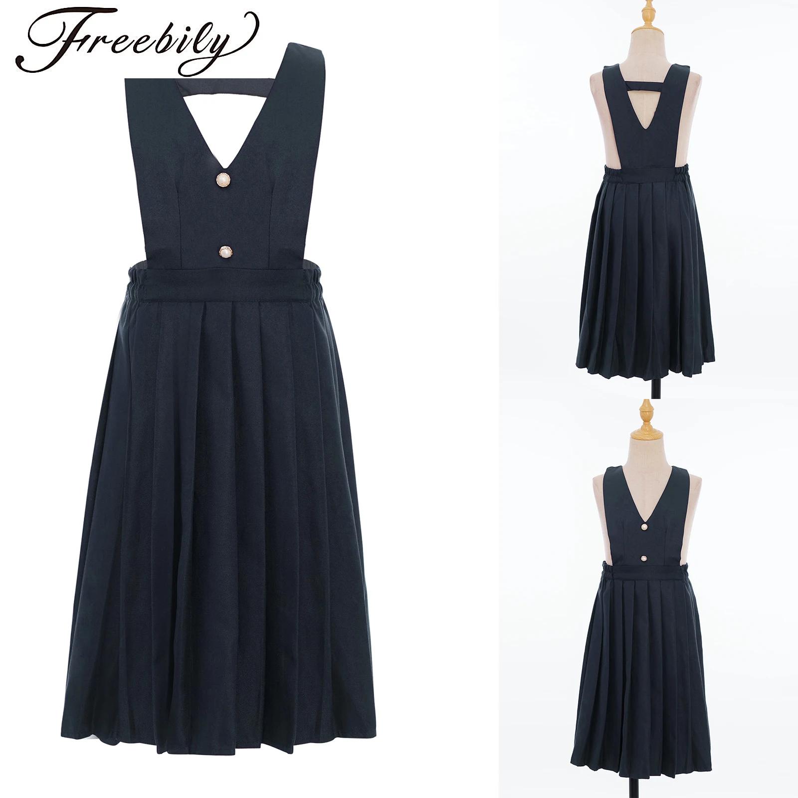 Kids Education School - Kids Girls School Uniform V-Neck Sleeveless