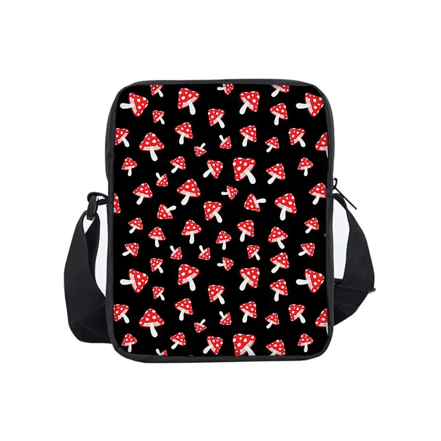 Kids Education School - Mushroom Pattern Single Sided Messenger Bag