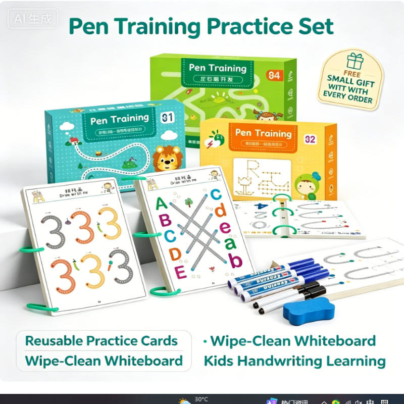 Learning Workbook Preschool - Pen Training Practice Set for Kids,
