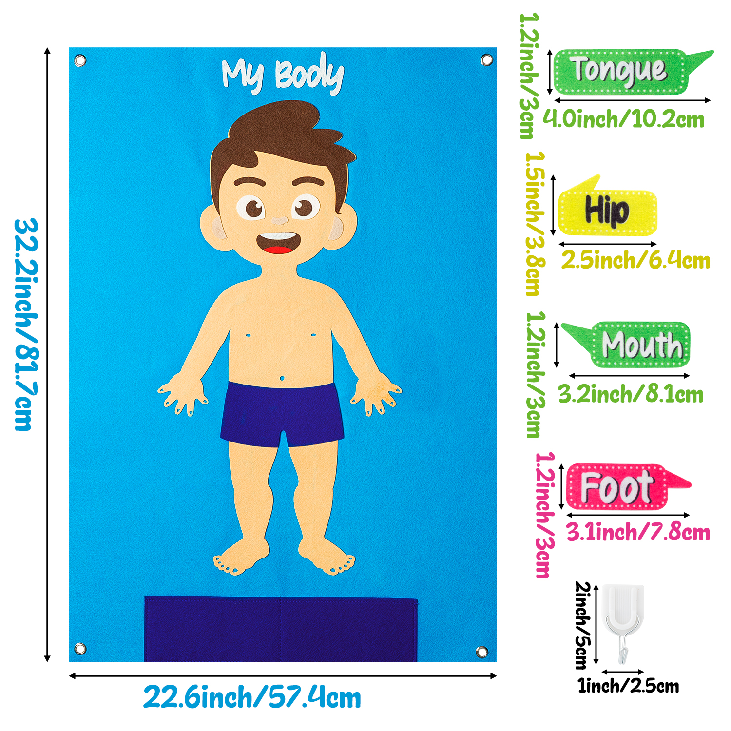 35Pcs Body Awareness Full Felt - огляд і ціна Human Body Puzzle