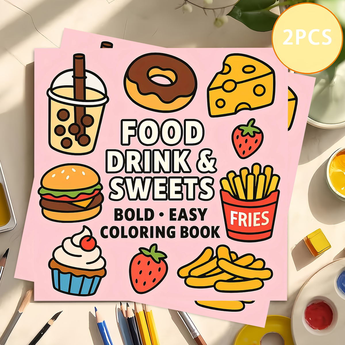Cute Food Drink & Sweets Color - огляд і ціна Learning Workbook Preschool
