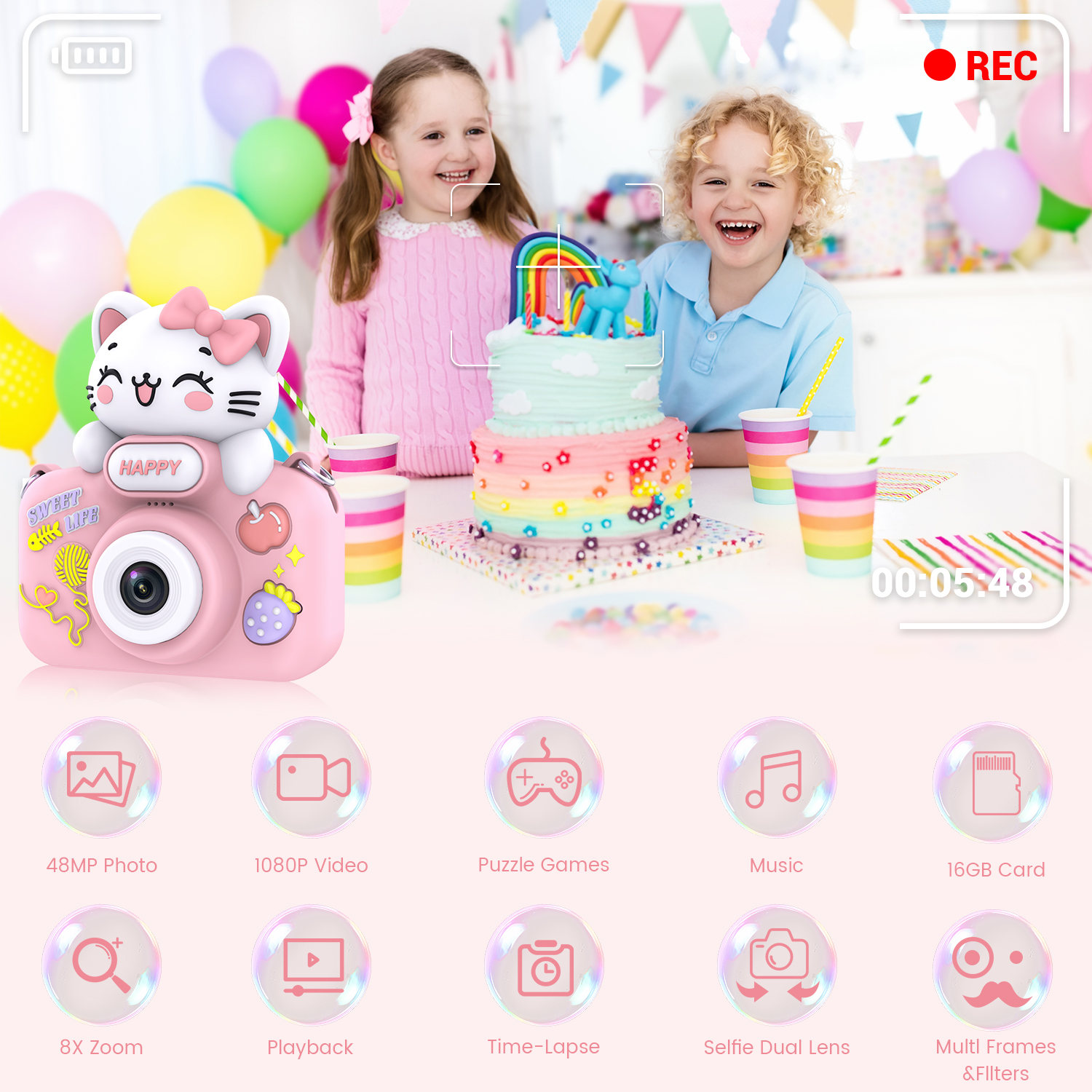 Kids Digital Camera 48MP 1080P - огляд і ціна Kids Education News