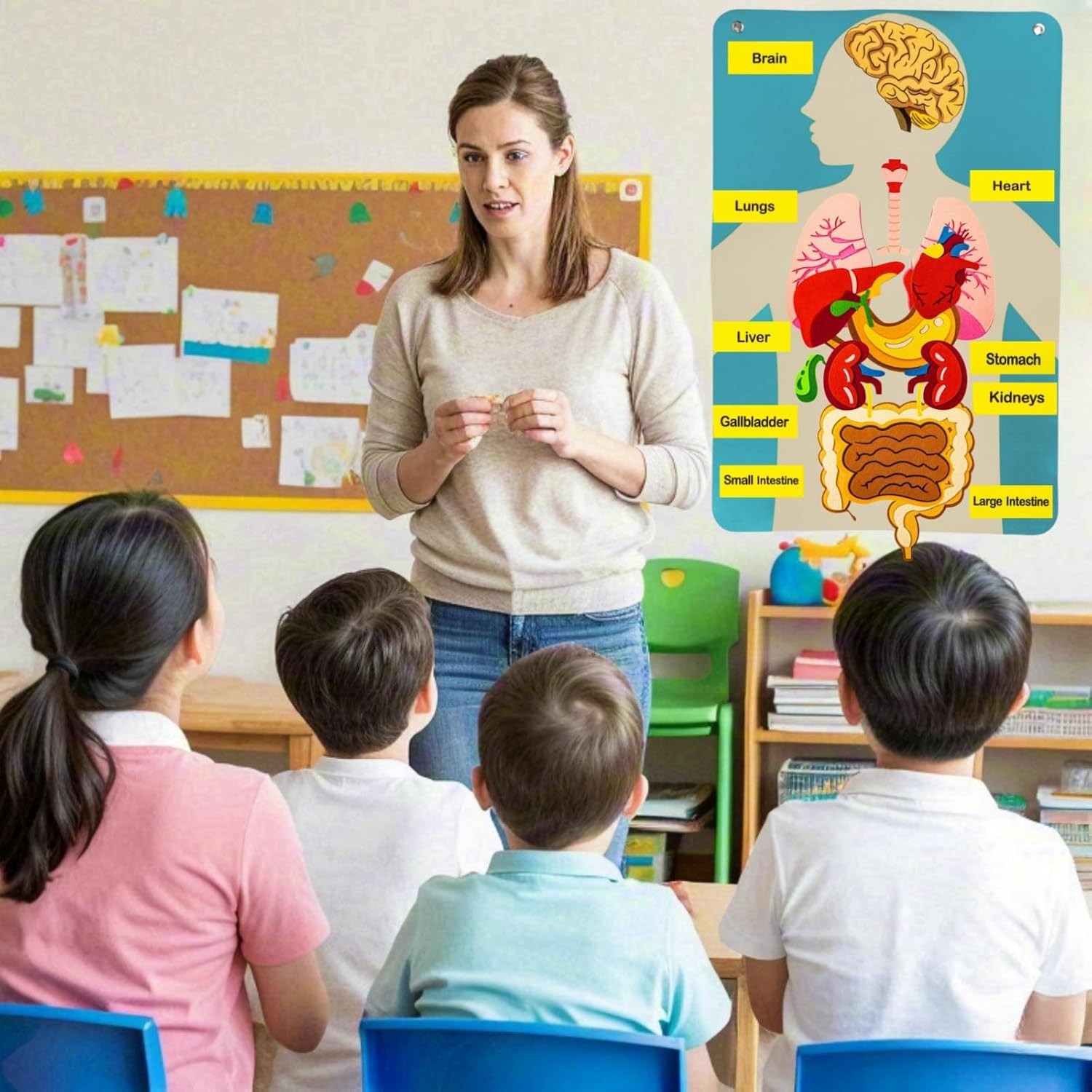 Human Body Parts Felt Board St - огляд і ціна Human Body Puzzle