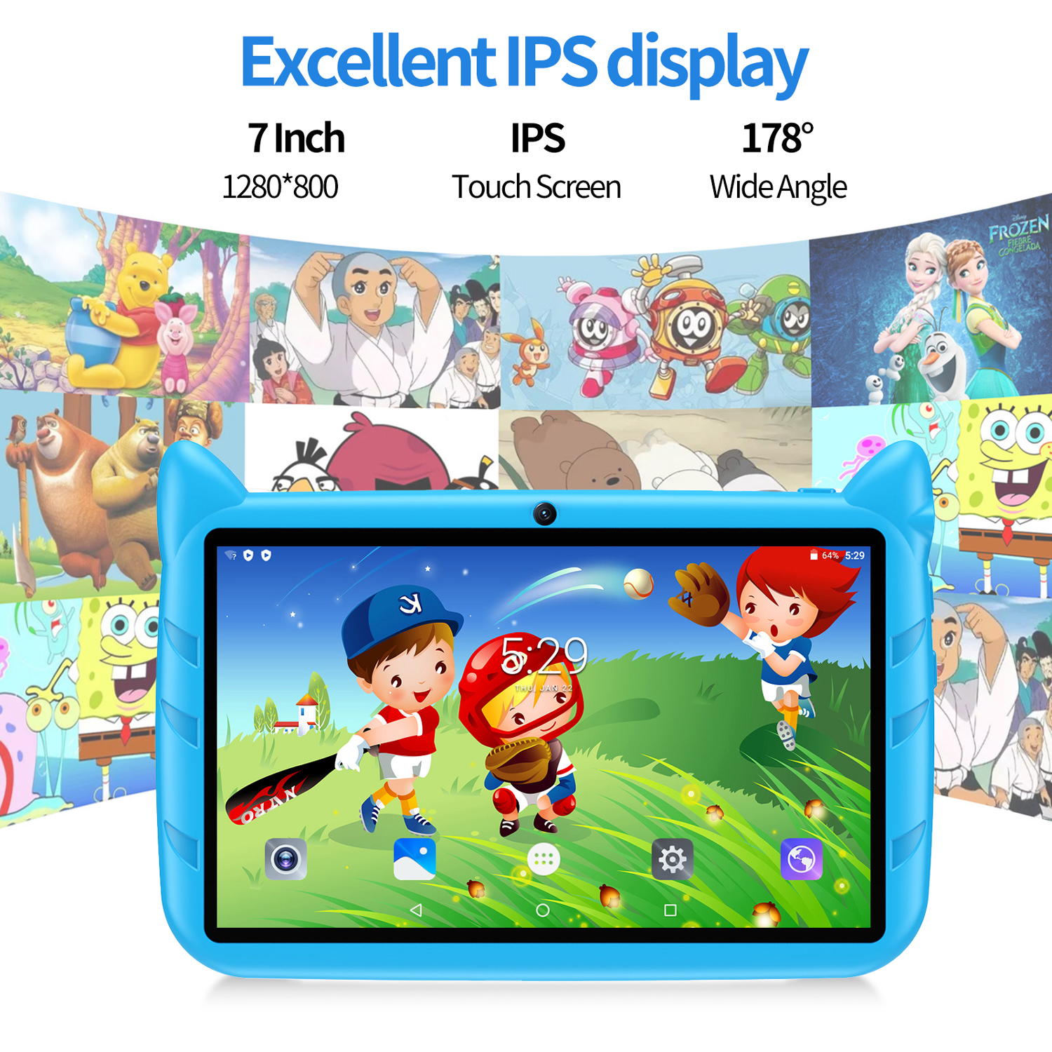 New 5G WiFi Kids Tablet 7 Inch - огляд і ціна Kids Education Tablet